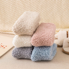 3 Pairs 5 Pairs Plus Size Striped Pattern Soft Fuzzy Socks Set Women's Plush War