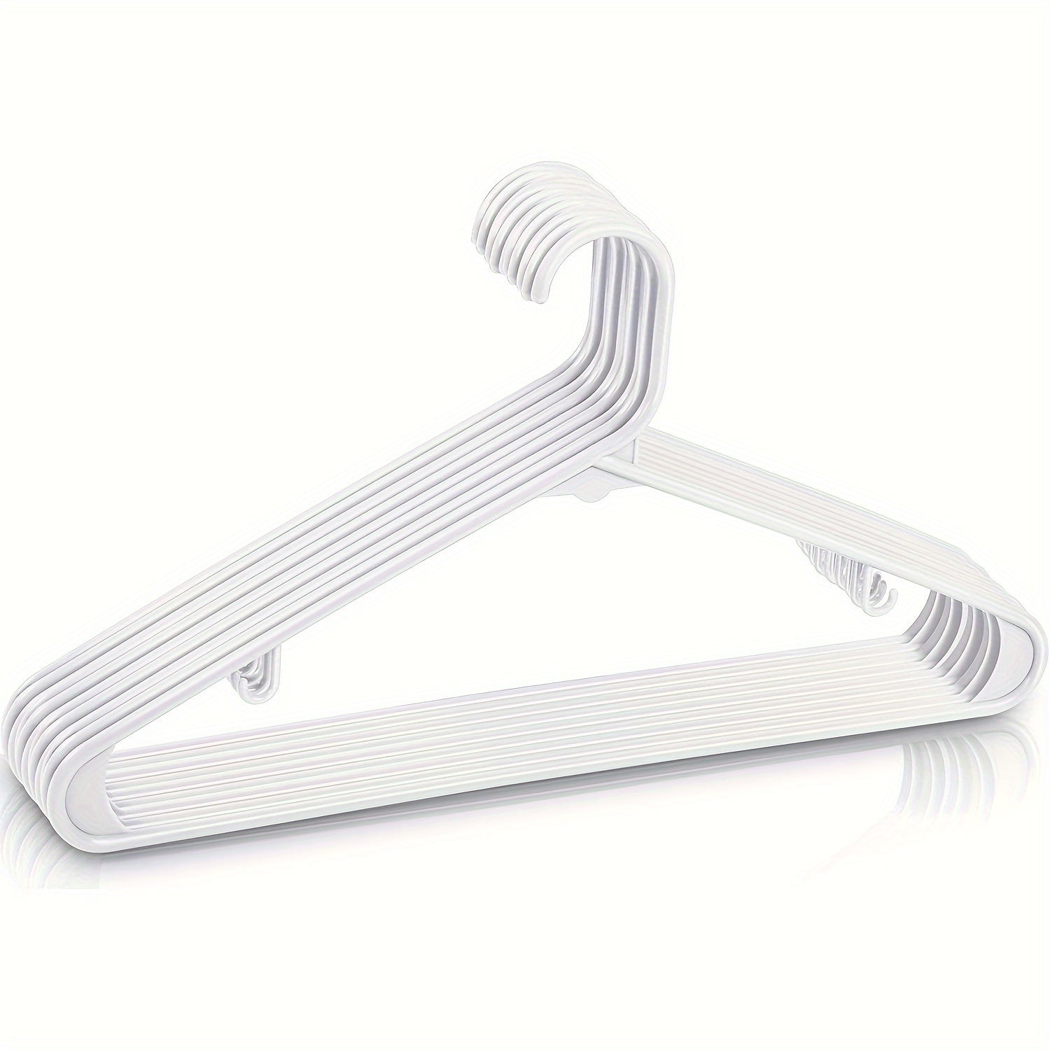 10pcs Non-slip Plastic Clothes Hangers Heavy Duty Clothes Racks