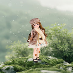 Parisian Doll with Curly Hair & Birthday Gift Mixed Colors Plastic Material