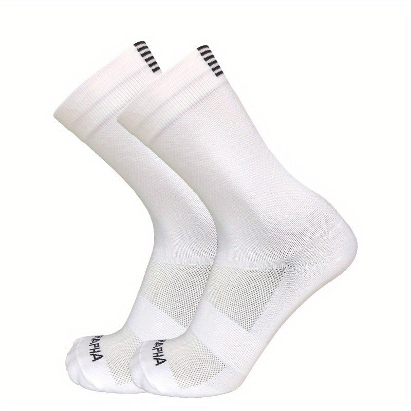 Unisex Mid Calf Anti-Odor Athletic Crew Socks for Running