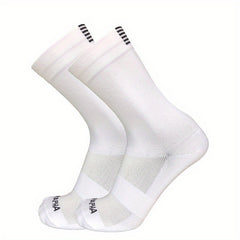 Unisex Mid Calf Anti-Odor Athletic Crew Socks for Running