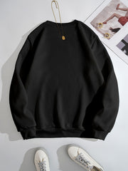 Wife Life Print Crew Neck Sweatshirt Casual Autumn Pullover