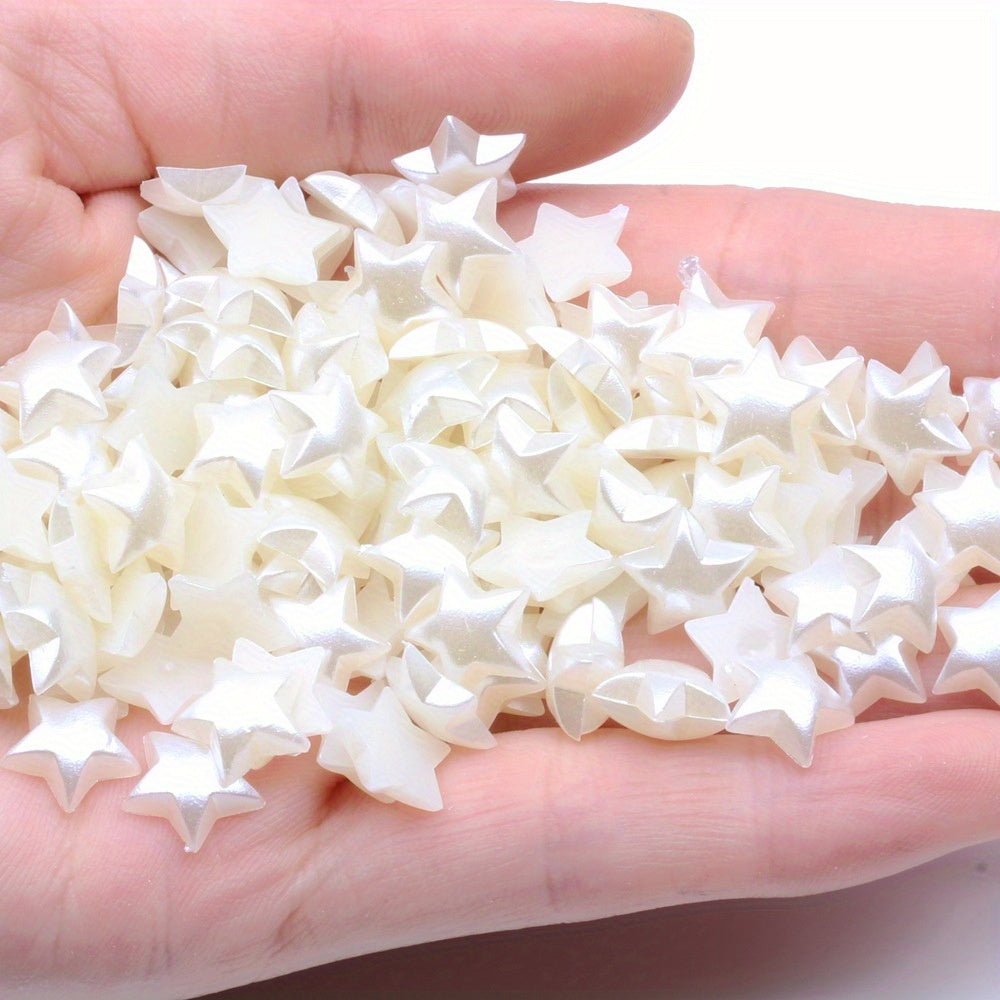 100pcs 10mm Resin Coloured Star Pearls Flatbacks DIY Christmas Crafts