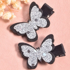 2pcs Butterfly Hair Clips Decorative Hair Accessories Gift For Girls