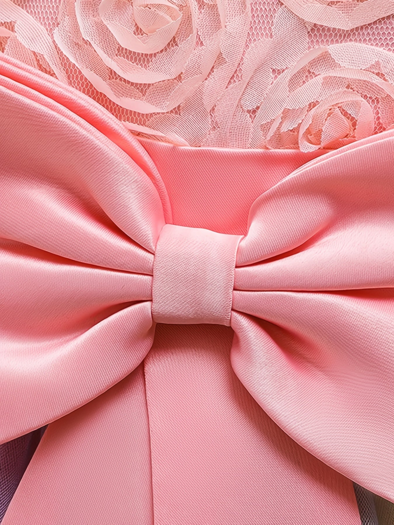Girls Sleeveless Puffy Princess Dress Gown Flowers Bow Rainbow Tulle Dress