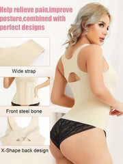 4-in-1 Shapewear Bra Waist Trainer Corset Vest Tummy Control Body Shaper