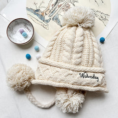 Winter Beanie Pom Pom Hat Stretch Knit Outdoor Sports Ski