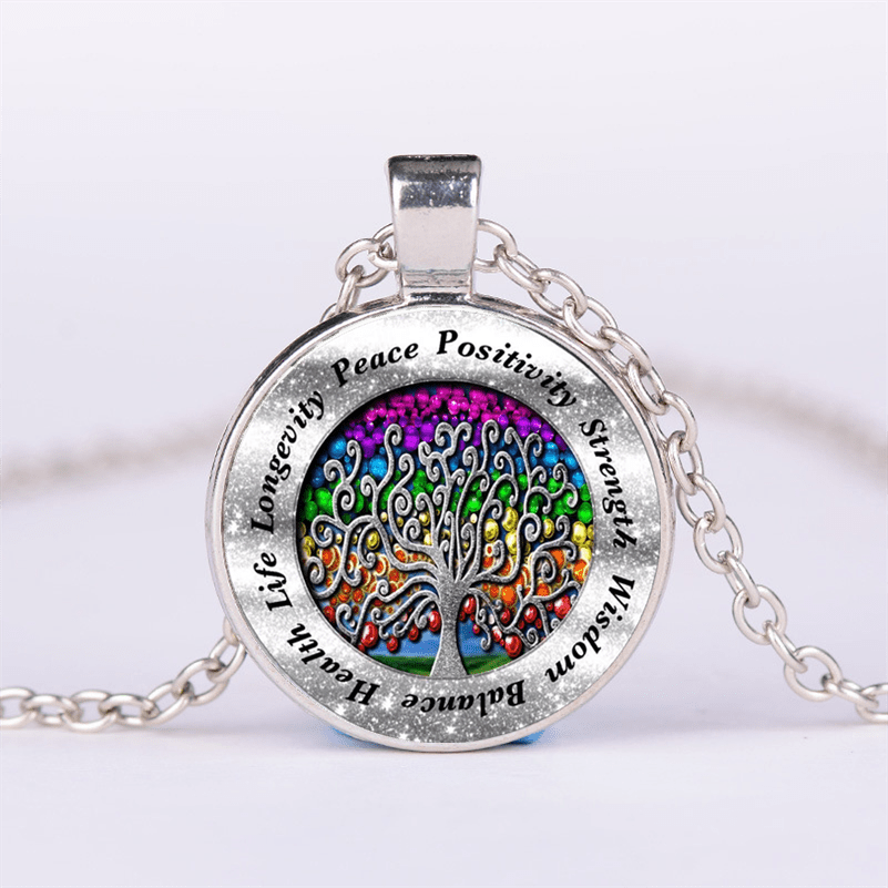 Tree Of Life Round Pendant Necklace for Kids