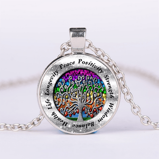Tree Of Life Round Pendant Necklace for Kids