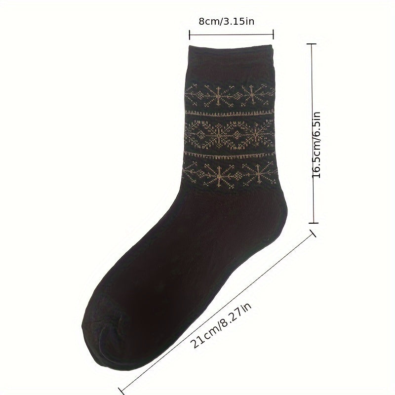 5 Pairs Men's Winter Warm Business Crew Socks