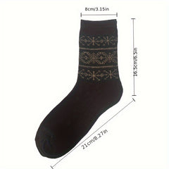5 Pairs Men's Winter Warm Business Crew Socks