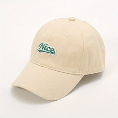 Retro Alphabet Embroidery Baseball Cap Spring Autumn Curved Eave Cap Sun Hat