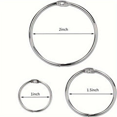 30pcs Assorted Sizes Binder Rings - 15 x 2.54cm, 10 x 3.81cm, 5 x 5.08cm