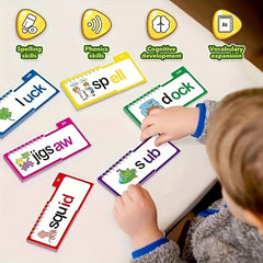 Alphabet Family Letter Sound Flashcards Phonics Learning Cards Rhyming Flip Book