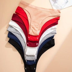 7pc Ribbed Panties Breathable Intimates Stretchy Underwear