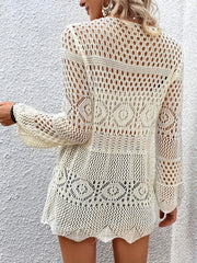 Embroidered Cardigan Beach Wear Crochet Cardigan Women's Clothing