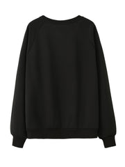 Skeleton & Pumpkin Print Sweatshirt for Halloween