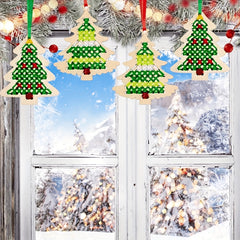 DIY Crafts Embroidery Set Christmas Tree Style 5 Pieces Star Christmas Tree