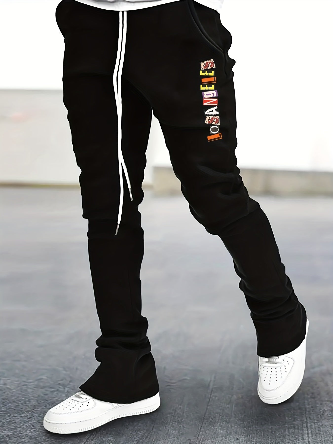 Comfy Flared Trousers Men's Casual Stretch Hip Hop Joggers