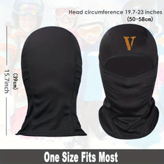 Letter V Print Balaclava Hat Windproof Sun Hat