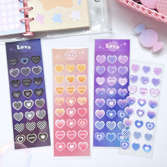 Love Transparent Sticker Journal Notebook Special Decorative Material