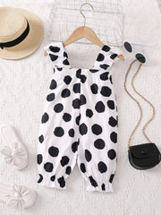 Baby Girls Polka Dot Ruffles Romper Jumpsuit Toddler Clothes