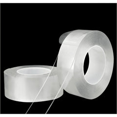 Nano Double-sided Tape 118in Long Transparent Waterproof Reusable Washable
