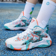 Men's Shock Absorbing Basketball Shoes Non Slip Athletic Shoes