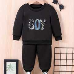 Baby Casual Outfit Long Sleeve Sweatshirt Trousers Set