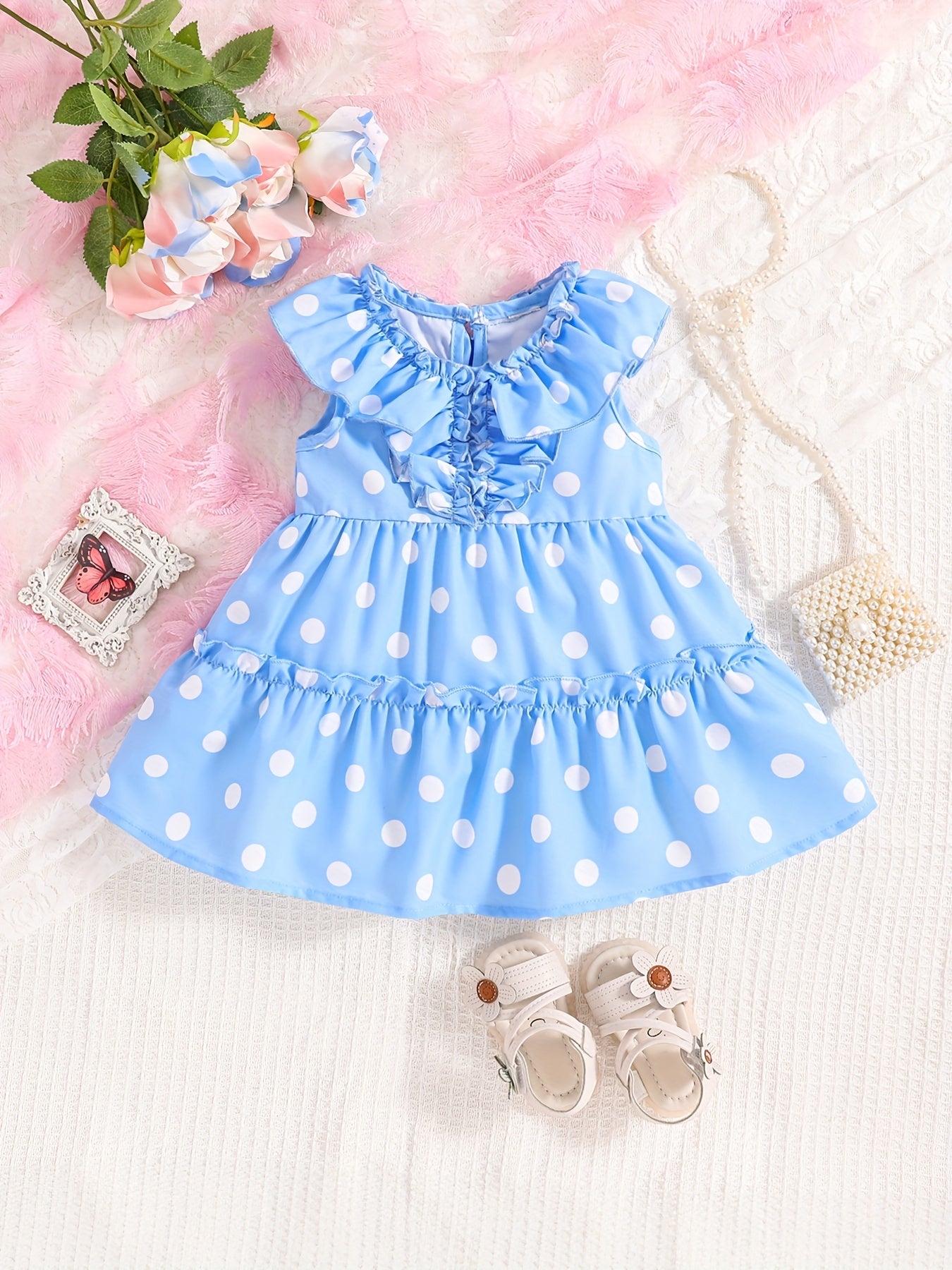 Baby Girl Ruffle Halter Tank Dress