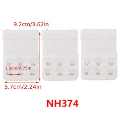 3 Pcs Elastic Bra Strap Extenders Adjustable Band Comfort Women's Lingerie