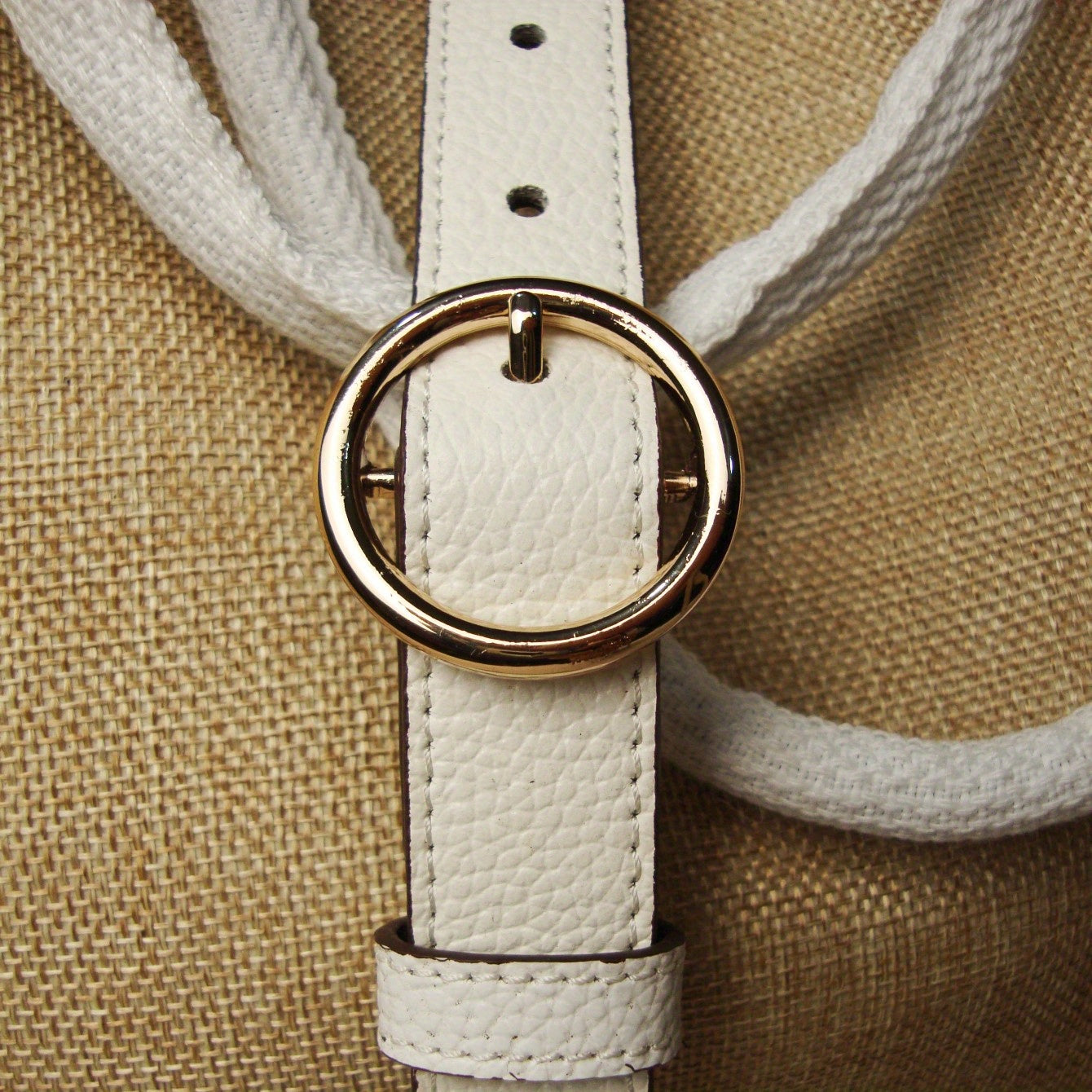 Double Layered Circular Needle Buckle Belt