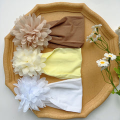 3pcs Flower Headbands Wide Hair Accessories for Baby Girls