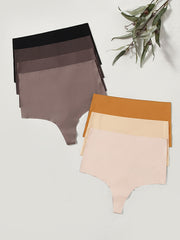 Women's Seamless High Waisted Briefs Panties - 7 Pack