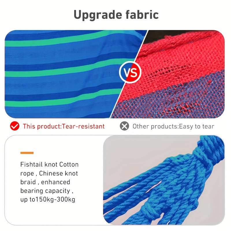 1pc Portable Outdoor Camping Hammock for 1-2 Person Hanging Bed