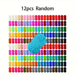12pcs Multicolor Acrylic Yarn Skeins for Crochet Craft Projects