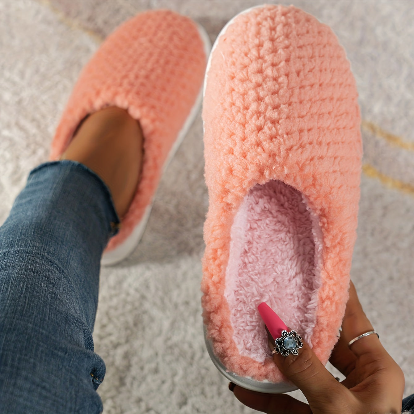 Women's Plush Lined Slip On Shoes