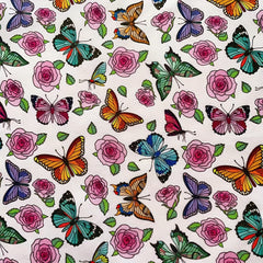 8pcs Assorted Fabric Pack for DIY Clothing Craft Doll Clothing Butterfly Series