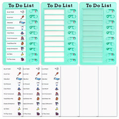 3pcs To Do List Checklist Board Daily Schedule For Students - Reusable Plastic