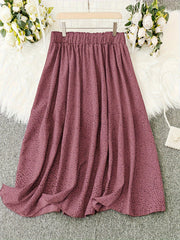 Women's Plus Dalmatian Print High Rise Maxi Skirt