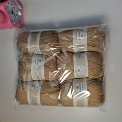 6pcs Hand Woven DIY Milk Cotton Yarn, Needlework Supplies