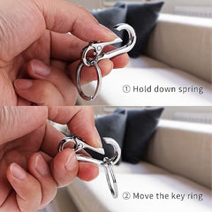 6pcs Metal Clip Keyring Car Keychain Hook for Outdoor Camping Hiking