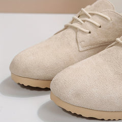 Women's Lace Up Flat Shoes Soft Sole Low Top Casual Walking Shoes