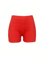 Letter Print Skinny Shorts Casual Shorts for Spring & Summer