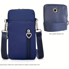 Small Cell Phone Bag Shoulder Purse Zipper Multifunctional Adjustable Strap