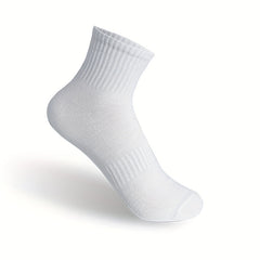 16 Pairs Solid Short Socks Comfy & Breathable Women's Casual Stockings