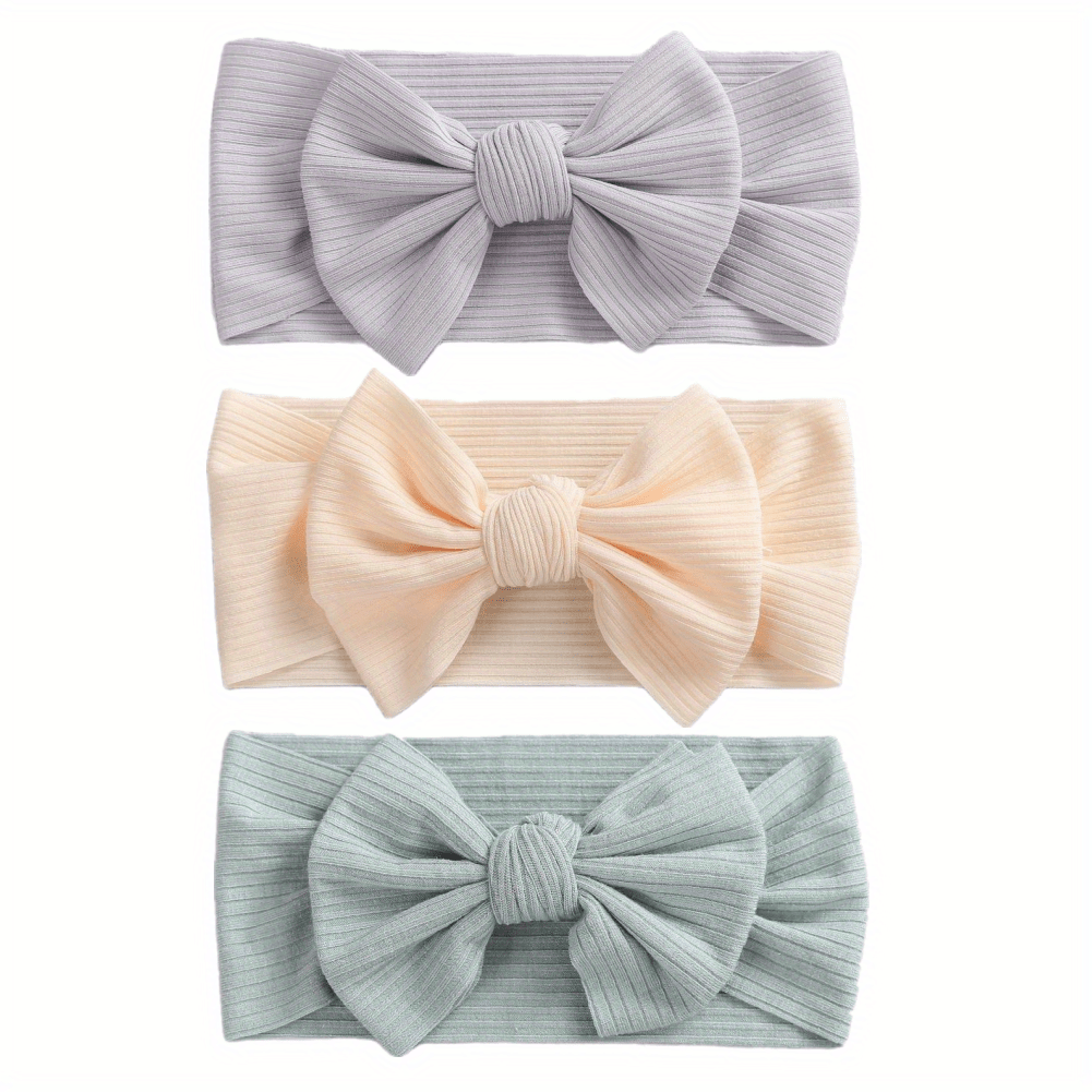 3pcs Soft Nylon Headband Hair Bands for Newborn