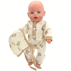 Jumpsuit for 17 Inch Reborn Dolls & 43 cm Doll Clothes