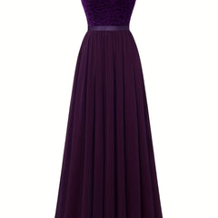 Cold Shoulder Lace Bridesmaid Dress Wedding Party Dress