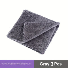 3pcs 40X40CM 350GSM Car Wash Microfiber Towel Cleaning And Drying